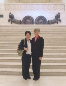 Elaine Shaw and Sophia Qiao in India